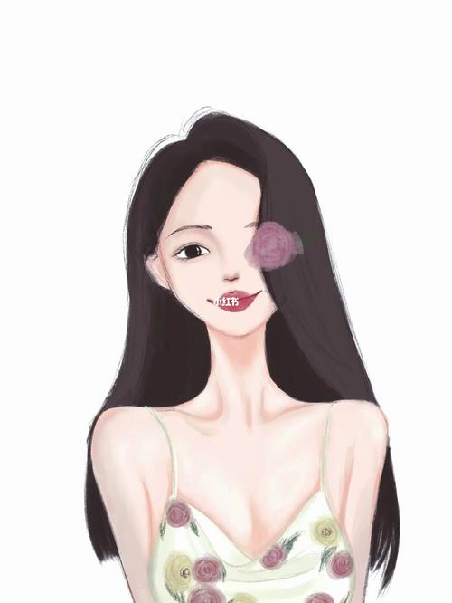 手绘头像|美女身材绝绝子_头像_手绘_美女_约稿_procreate_手绘头像
