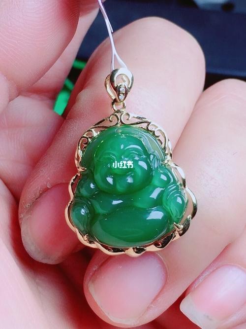 猫眼佛公_钻石_18k金_吊坠_和田玉_时尚_配饰