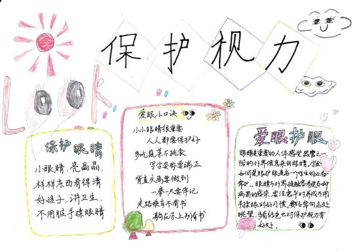 九亭四小预防近视画报展示