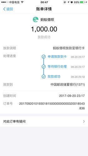 蚂蚁借呗怎么回事,都显示到账可知道一千