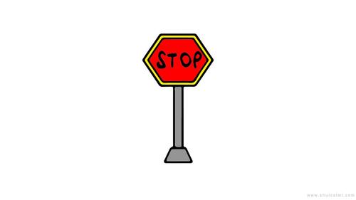 交通安全标志简笔画怎么画交通安全标志简笔画图片大全