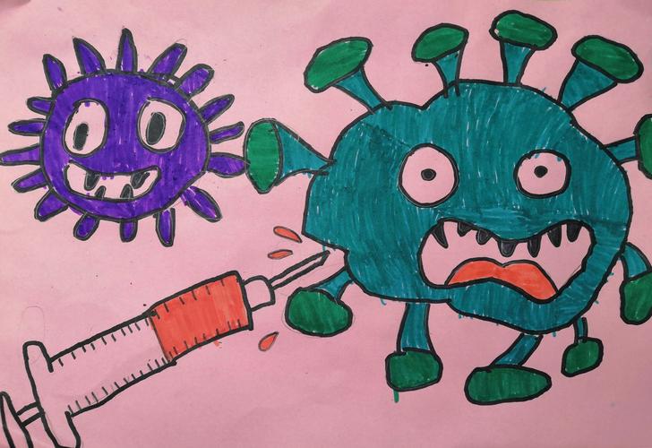 第二周 抗击疫情儿童画