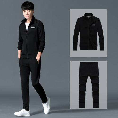 珂卡慕kekamu男士套装2020新款衣服男装休闲装外套秋装卫衣男视频