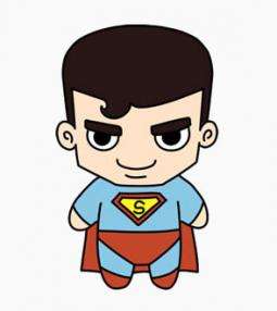 卡通超人绘画手抄报 手抄报版面设计图