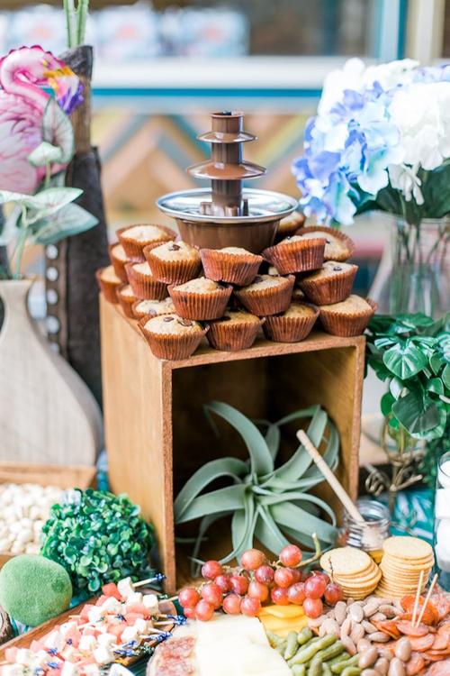 food table detail from an island tropical birthday party on kara