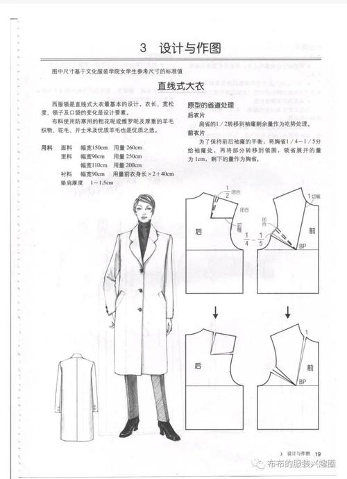 制版永不过时的基本款大衣制版步骤及纸样