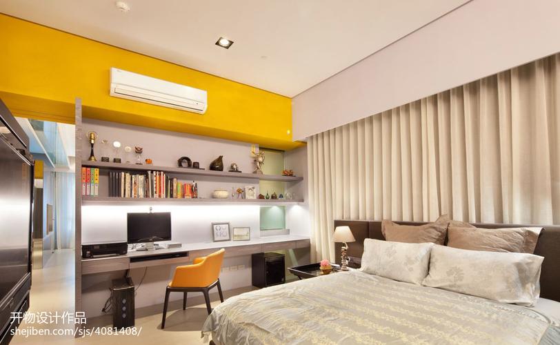 简约风格卧室书柜装修设计