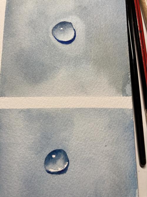 水彩|水滴的画法超简单!详细步骤_阴影_水彩_高光_出水_知识_艺术