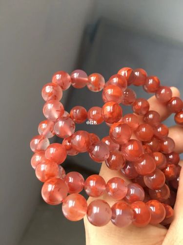 南红～冰飘_南红_手串_手链_兴趣爱好_手工