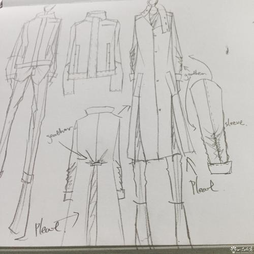 男装设计  女装设计  工作服设计  工业制图  照物绘图  手绘