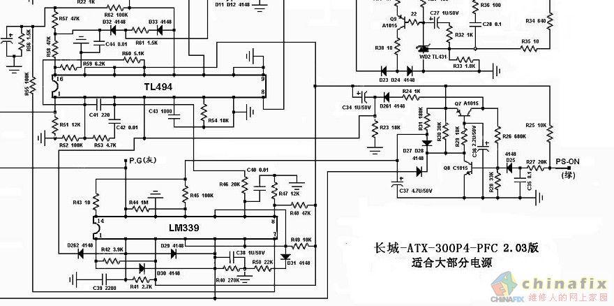 长城atx350p4电源不通电维修一例