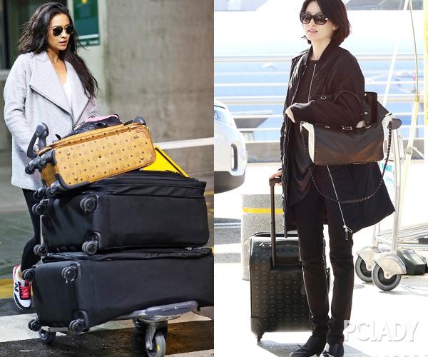 了lipault大红色尼龙行李箱,大容量 几乎无自重,最适合女生独自出国啦