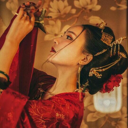 自截,头像,古风,古风真人头像,古风头像,女头,汉服,唯美,森系,意境,小