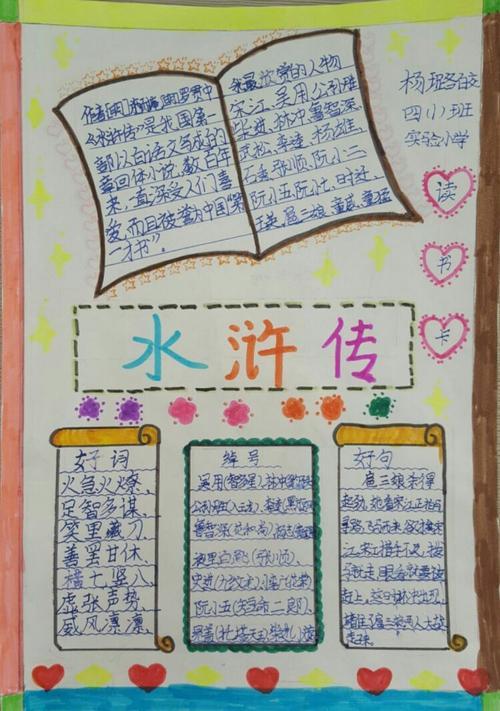水浒传的读书卡手抄报 水浒传手抄报