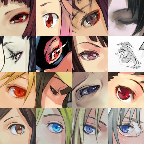 百十种动漫人物眼睛的画法马走练习参考