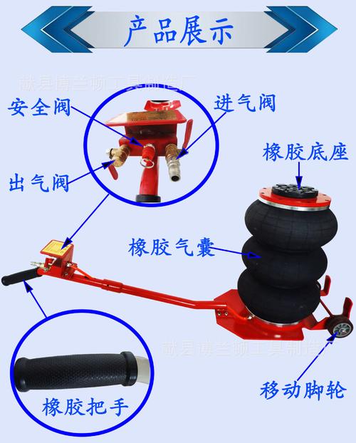 厂家供应气囊千斤顶3t轿车气动千斤顶囊 卧式千斤顶脱困自救装备