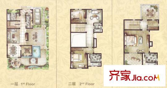 昆山双湖湾别墅户型图,装修效果图,实景图,交通图,配套图片-齐家网