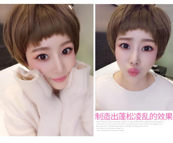 唐妮发套假发女短发bobo头韩国波波头奶奶灰蓬松帅气