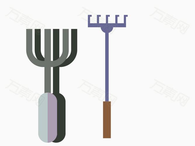 扁平化的耙子矢量素材_卡通手绘_1240*928px_编号3254569_png格式