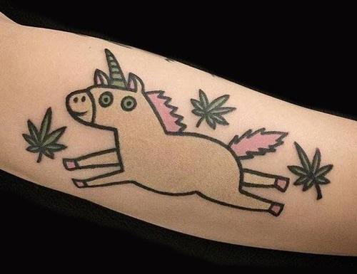 独角兽纹身29张专属女生的手臂独角兽纹身图案