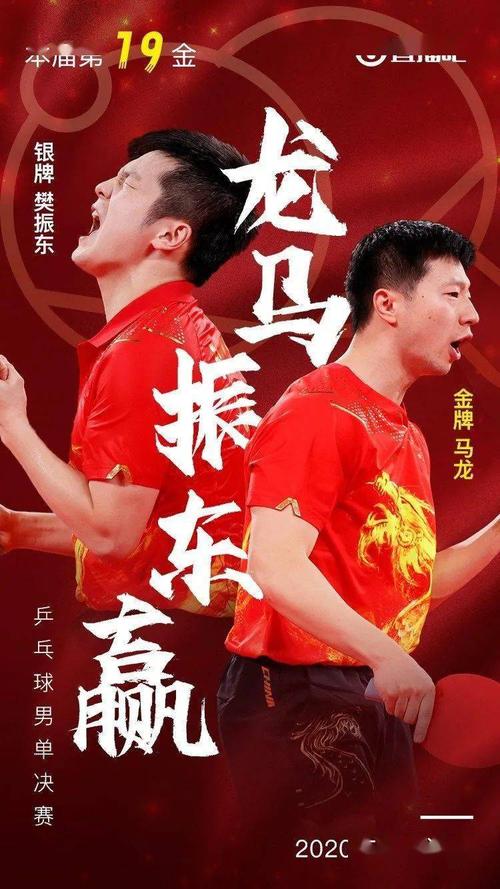 乒乓球男单——金牌马龙,银牌樊振东