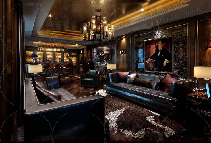 【名师联】现代轻奢酒吧雪茄房