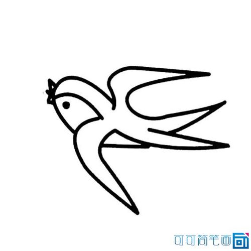 春天画燕子简笔画图片,儿童学画绘画动物燕子,简单易画的小燕子,怎么