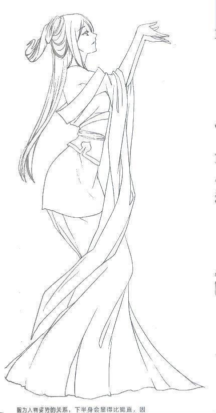 古风人物简笔画女将军