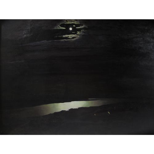 陈晚艺《第聂伯河上的月夜》 布面油画 风景