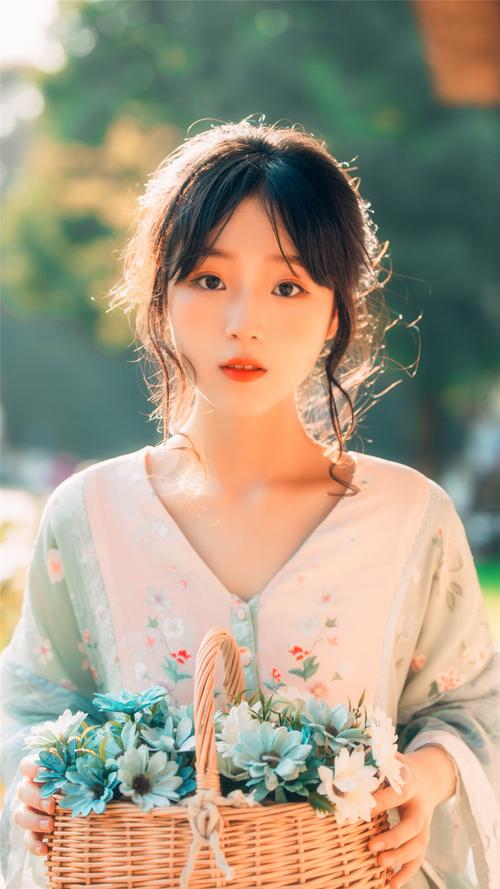 人像摄影清新秀丽的漂亮女孩