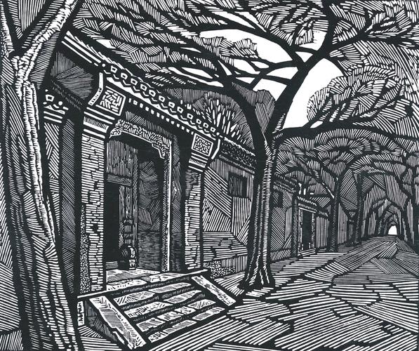 当代画家田力:北京胡同系列版画作品欣赏