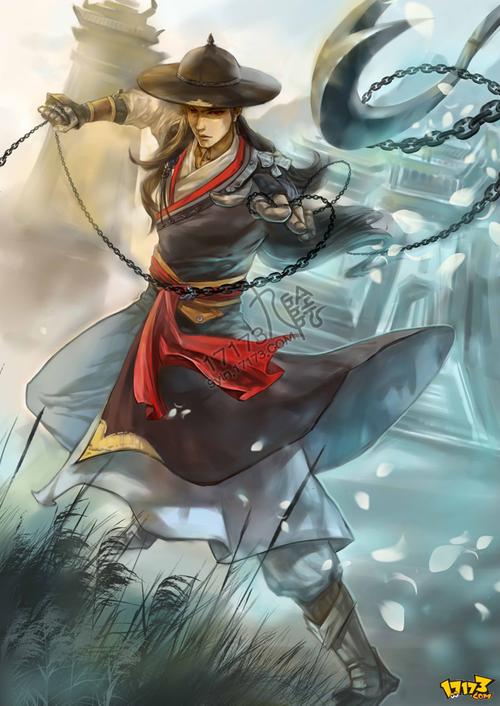 《九阴真经》玩家手绘城管锦衣卫一枚 水墨风