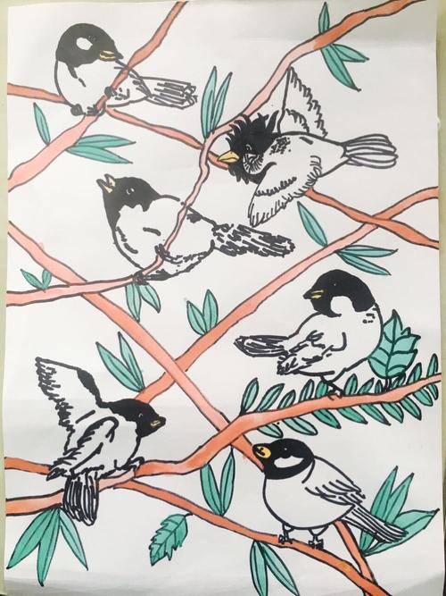 第八课时    线描花鸟