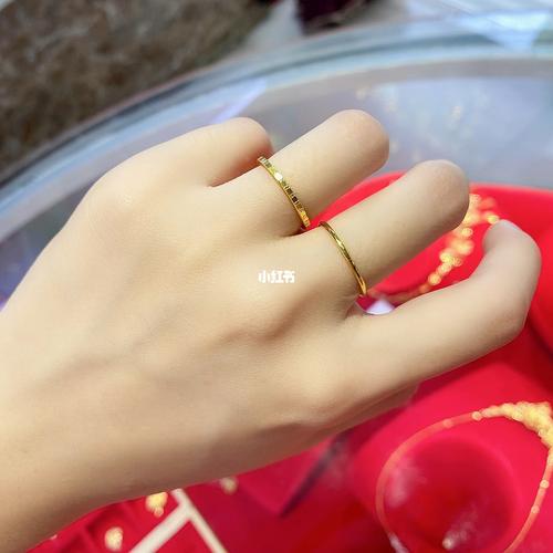 黄金素圈戒指_戒指_黄金素圈_素圈_浪漫_黄金素圈戒指_时尚_配饰