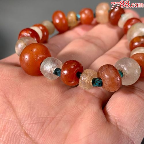 战汉战国水晶珠-西周玛瑙串珠文玩手串-古珠松石高古玛瑙水晶