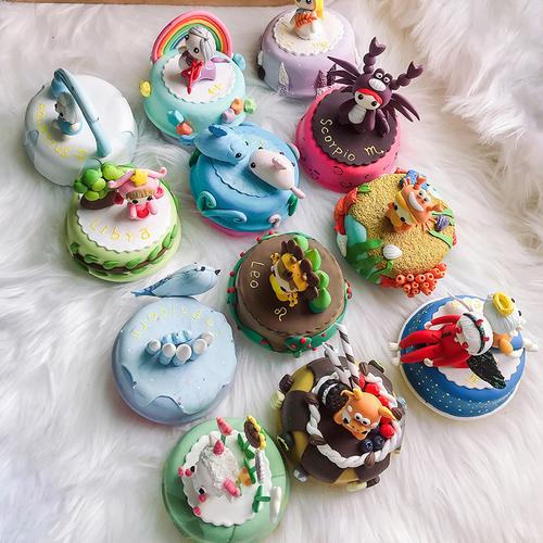 十二星座音乐盒粘土手工diy制作儿童女友男友友创意