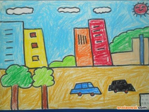 画家乡的画一年级画家乡的图画画家乡简笔画赞家乡儿童画手抄报比赛