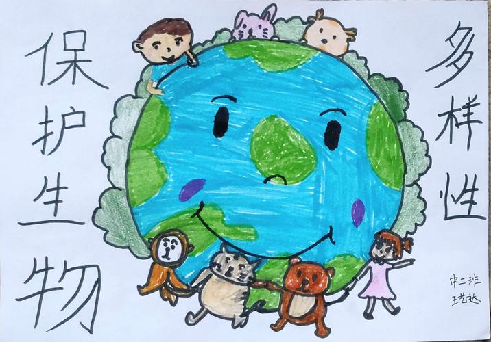 白道口镇中心幼儿园生物多样性保护主题绘画优秀作品