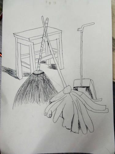 【一诺书画】龙泉西校四年级写生作品:清洁工具