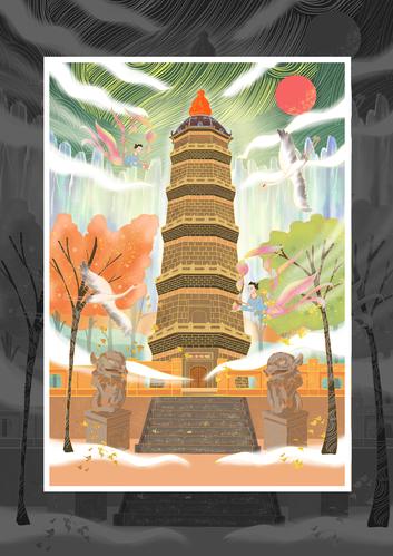 文光塔国风插画|插画|商业插画|猛男01 - 原创作品 - 站酷 (zcool)