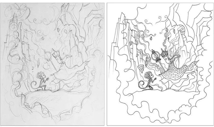 插画,西游记,插画师,花果山水帘洞,弼马温