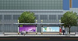 公交站台图片素材_免费公交站台背景图片设计素材模板