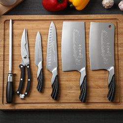 十八子作刀具套装雀之韵菜刀菜板家用厨房宝辅食全套厨具套装组合