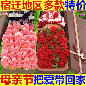 母亲节康乃馨鲜花礼盒宿迁鲜花店同城速递泗洪泗阳沭阳洋河教师节