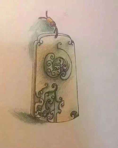 仿古玉雕画稿精彩