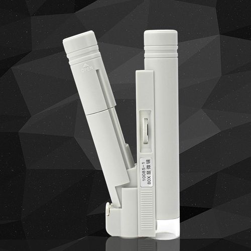 datyson v型 手持式显微镜80x 带白色led光源 袖珍便携