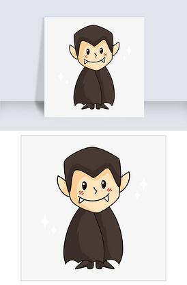 q版可爱万圣节吸血鬼插画卡通