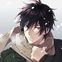 我要找一张qq头像.一个动漫男生脸朝右,短发,带着,是