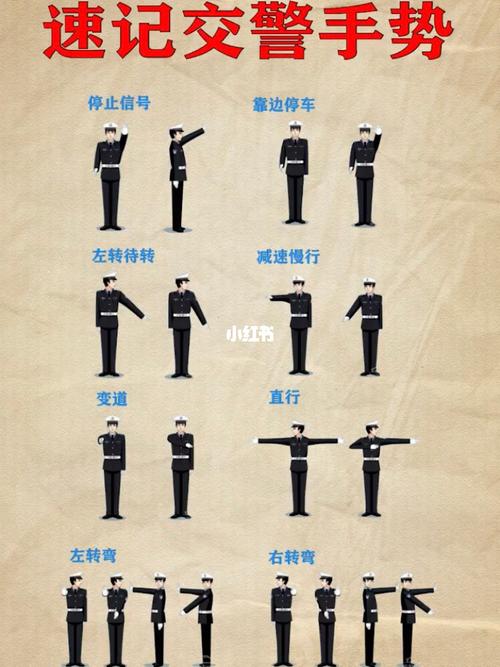 科目一交警手势信号图97教你速记口诀轻松记_手势_科目一_学车_长沙