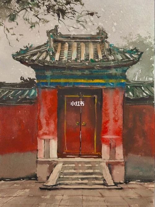 红红火火系列之红宫门_简笔画_简笔画教程_文化_绘画